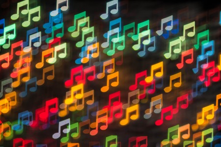 Color Bokeh note shape background.の写真素材