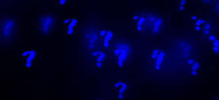 Too Many Questions. Abstract background texture from lights in the form of question marks.の写真素材