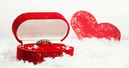close up of ring boxの写真素材