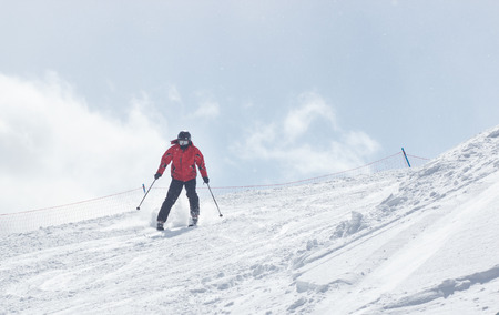 DRAGOBRAT, UKRAINE - MARCH 17: jump of Freeride Skating Festival March 17, 2017 in Dragobrat, Ukraineのeditorial素材