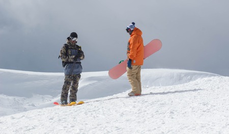 DRAGOBRAT, UKRAINE - MARCH 17: jump of Freeride Skating Festival March 17, 2017 in Dragobrat, Ukraineのeditorial素材