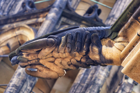 Gothic style Gargoyle on St Vitus Cathedral Pragueの写真素材