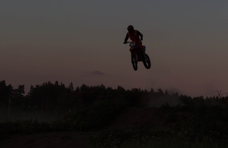 Details of debris in a motocross raceの写真素材