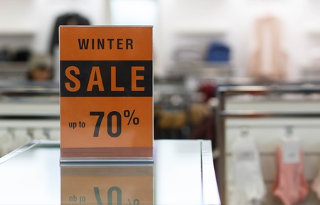 Winter sale.Find the bargain 70%の写真素材