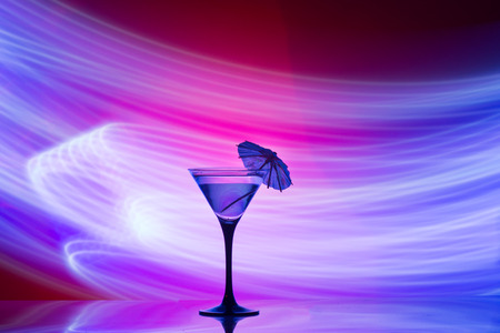 Multicolored cocktails at the barの写真素材