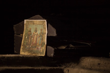 old chest in the atticの写真素材