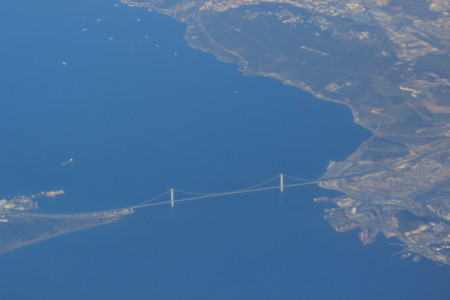 sky aerial view of istanbul and clouds