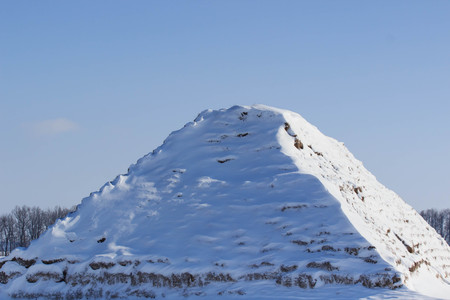 Winter Egypt snow sculpture in piramide