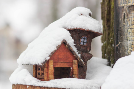 Living in a tree house surrounded by branches .の写真素材