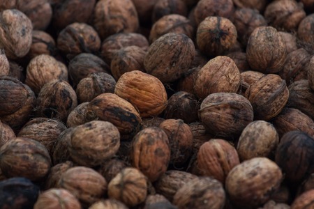 Walnuts background. Nuts texture. Healthy energy vegan food. Superfood for hipster lifestyle.の写真素材