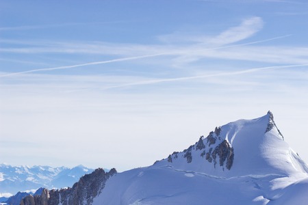 Aerial view of Winter landscape Mountain Alpineの写真素材