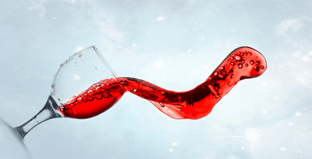 stream of wine being pouring into a glass closeup, wine, splashing, splashの写真素材