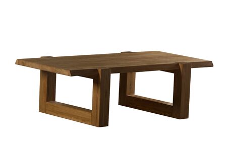 Wooden table isolated on white backgroundの写真素材