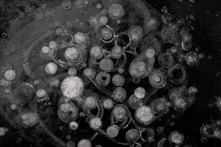 the abstract background of ice structure black