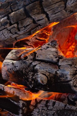 Burning Flames or fire. Burn coals background