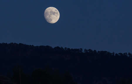 moon shine in the mountains