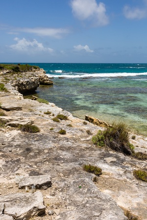 Rustic Tropical Beach Coastline near Devilの写真素材