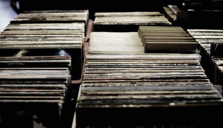 Records in a Record Storeの写真素材