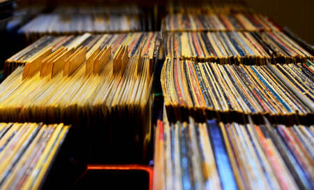 Records in a Record Storeの写真素材