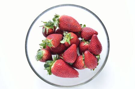 ciotala strawberries in glassの写真素材