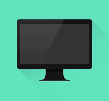 Black flat computerのイラスト素材