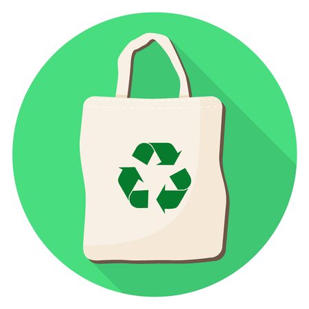 Eco bag recycle flat design vector illustrationのイラスト素材