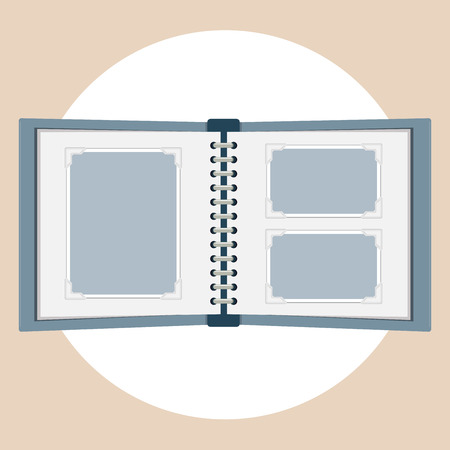 Blank photo album vector flat designのイラスト素材