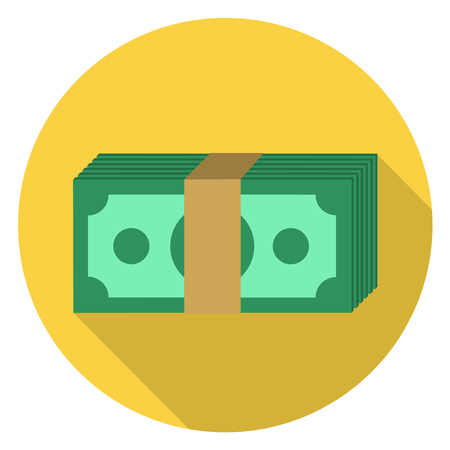 Money icon flat designのイラスト素材
