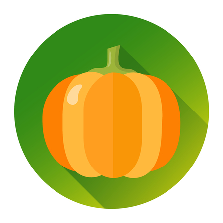 Pumpkin flat design iconのイラスト素材