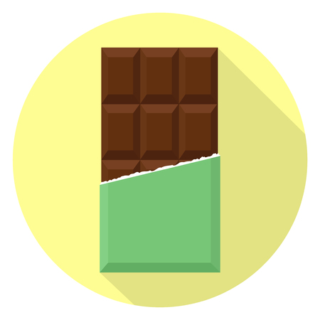 Chocolate icon flat design vector illustrationのイラスト素材