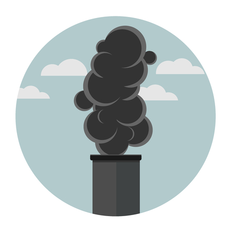 CO2 carbon dioxide cloud carbonic acid gas icon isolated on white backgroundのイラスト素材