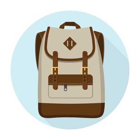 Backpack icon vector design isolated on white backgroundのイラスト素材
