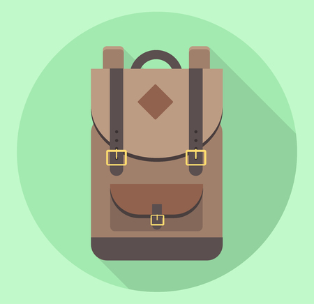 Backpack isolated on white backgroundのイラスト素材