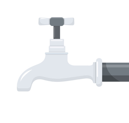 tap water flat design icon isolated on white backgroundのイラスト素材