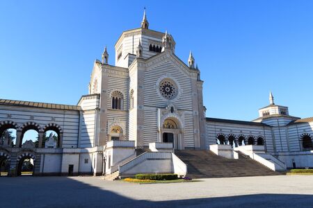 Chapel Famedio at Monumental Cemetery Monumental Cemetery in Milanの写真素材