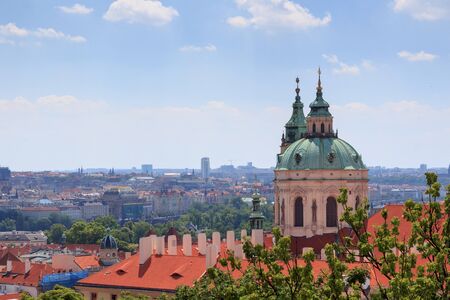 Panorama of Mala Strana Lesser Town and St. Nicholas Church, Pragueの写真素材