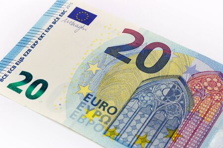 New twenty 20 euro banknote bill front from the europe series