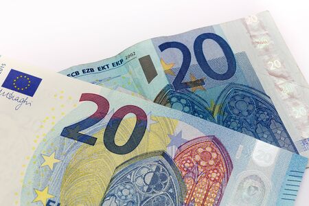 Old and New twenty 20 euro banknote bill front from the europe seriesの写真素材