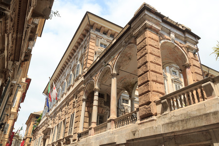 Palace Palazzo Doria Tursi at via Garibaldi, Genoaのeditorial素材