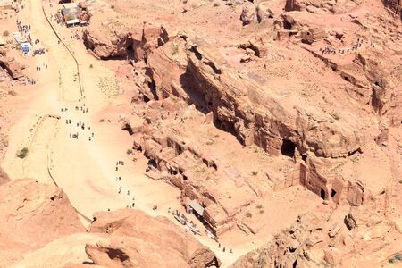 Ancient city of Petra seen from High place of sacrifice in Jordanの写真素材