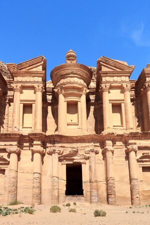 The Monastery Ad Deir in ancient city of Petra, Jordan