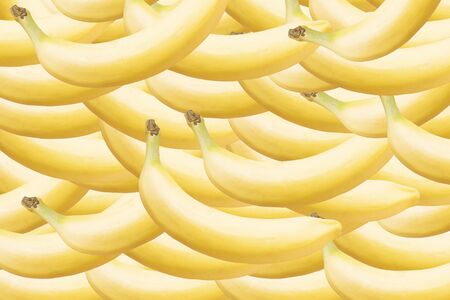 Fresh summer pattern of many yellow bananasの写真素材