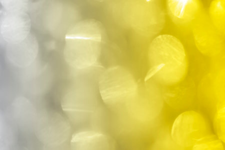 yellow blurred bokeh festive christmas background for your project
