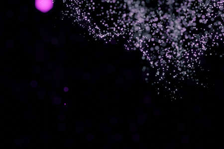 amethyst orchid color 3d particles on a black background modern futuristic backdrop