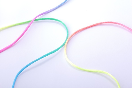 colorfull woolen yarn beautiful in rainbow design