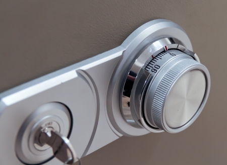Combination safe and key lockの写真素材