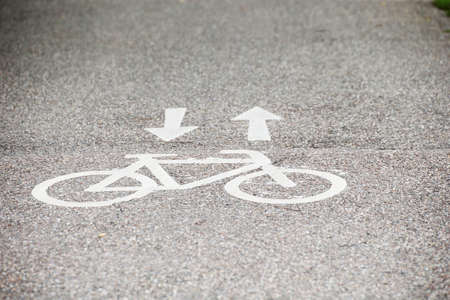 Cycle Track Sign painted on a street