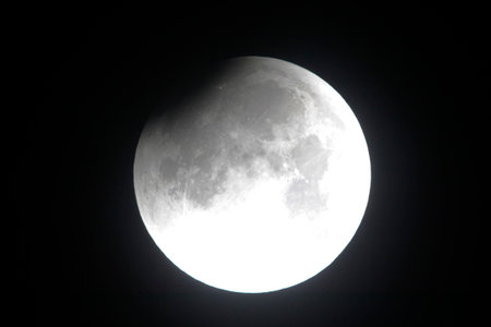 Full moon at a dark sky
