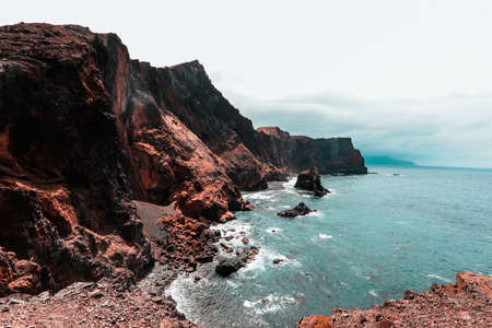 Ponta de Sao Lourenco, Madeira, Portugal, Europeの写真素材