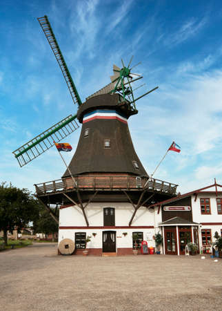 The Windmill Angel at Peninsula Nordstrand, Schleswig-Holstein, Germany, Europe.の写真素材